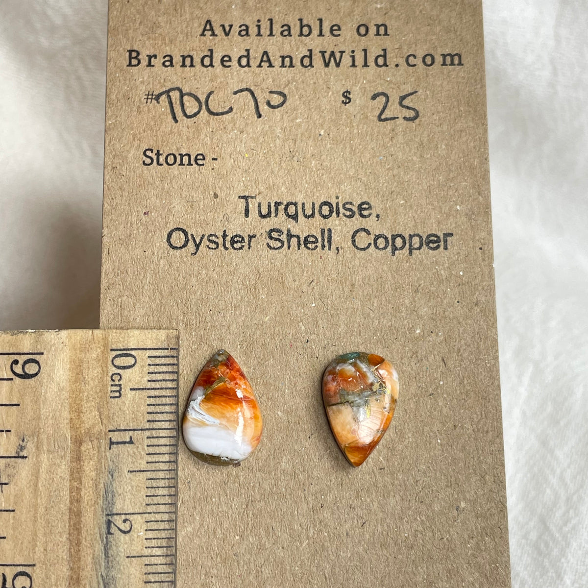 Turquoise, Oyster Shell, Copper Cabochon - TOC70