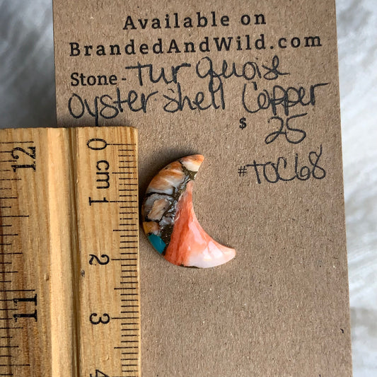 Turquoise, Oystershell, Copper Cabochon - TOC68