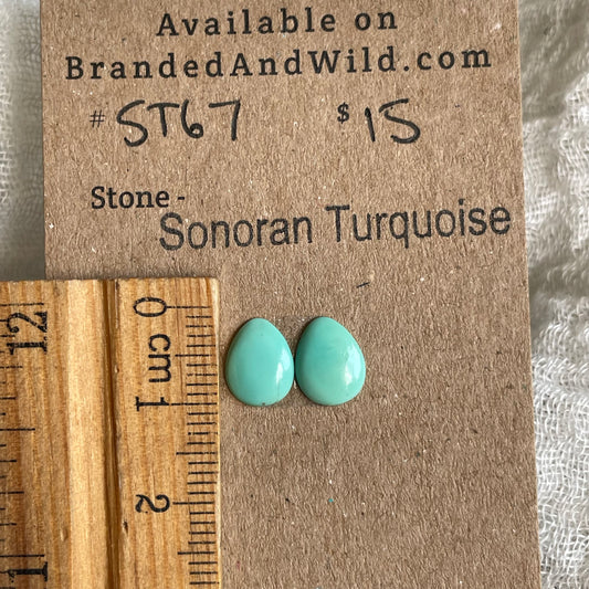 Sonoran Turquoise Cabochon - ST67 767D3231-3BF6-4F84-BD42-6672E6332847 Brandedandwild.com