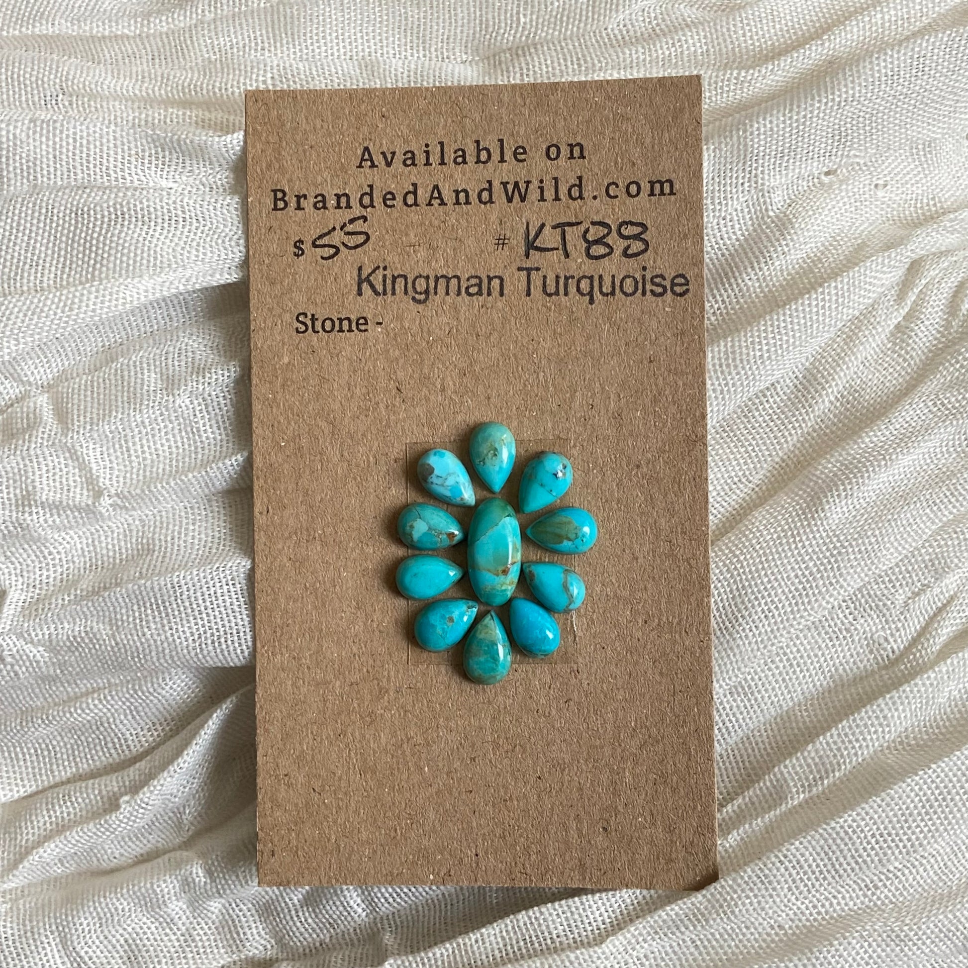 Kingman Turquoise Cabochon - KT88 76A2D39D-D75D-4302-B3A1-910A80950760 Brandedandwild.com