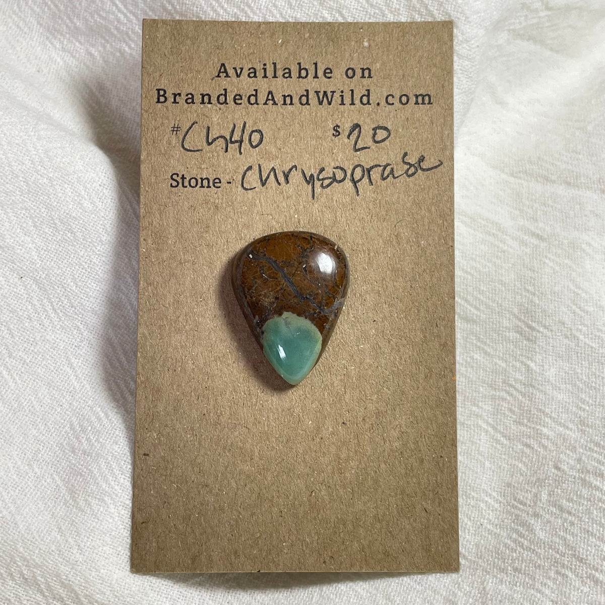 Chrysoprase Cabochon - CH40 76CDC045-7765-4641-8DB1-F153C0447CF0 Brandedandwild.com