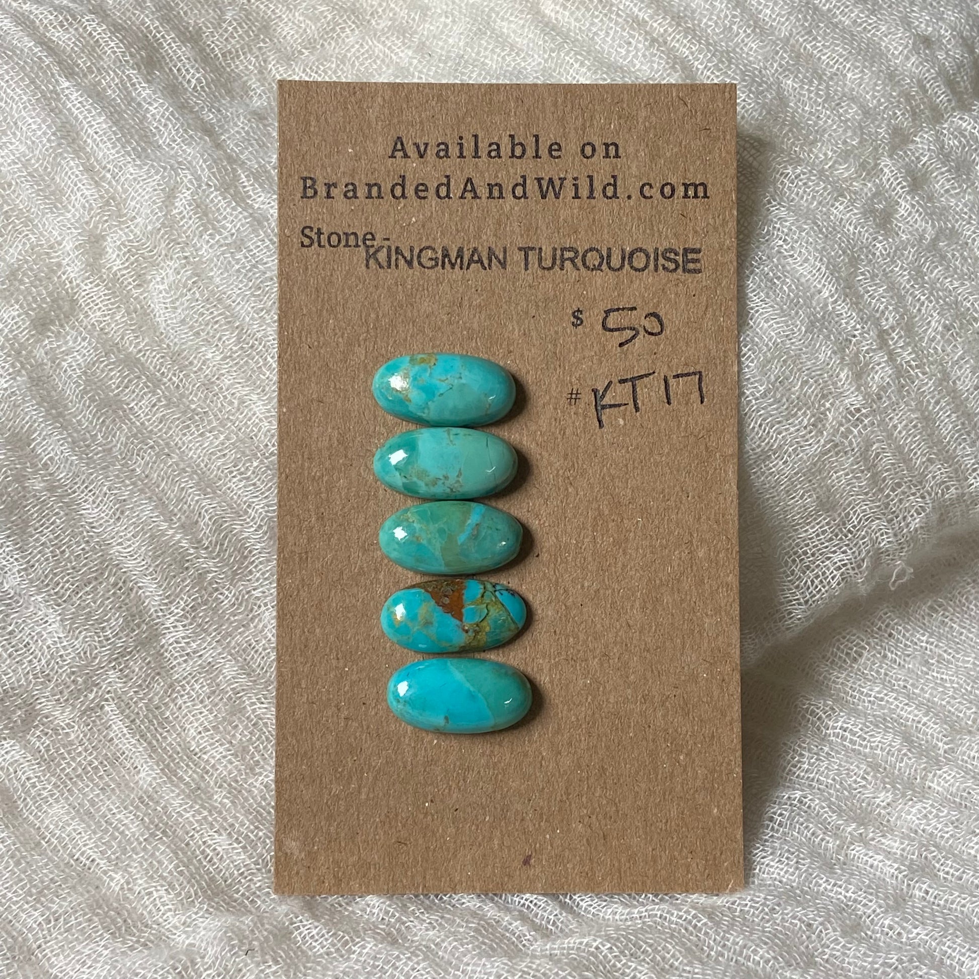 Kingman Turquoise Cabochon - KT17 76D3DCBE-A8A0-4426-857C-0DB5AD3D4D82 Brandedandwild.com