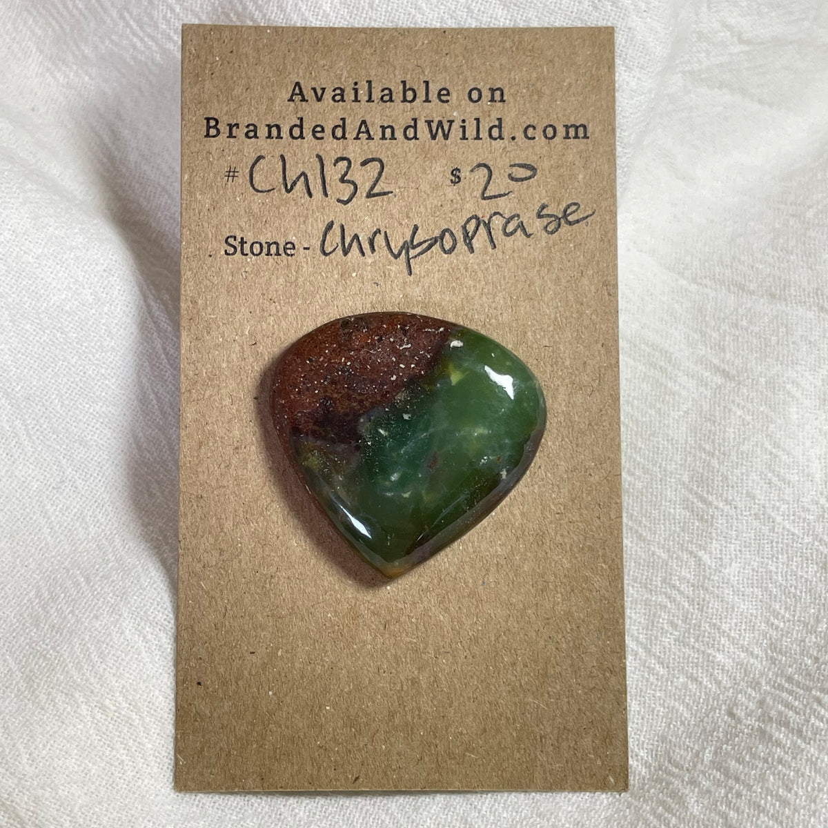 Chrysoprase Cabochon - CH132 76DCC8D7-20C1-40D5-A656-9CC156A02C58 Brandedandwild.com