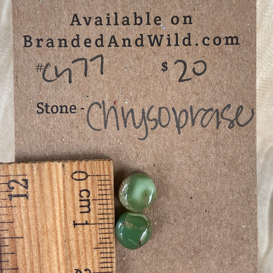 Chrysoprase Cabochon - Ch77 76E3281C-E1B4-48E6-9F85-C707E973E085 Brandedandwild.com
