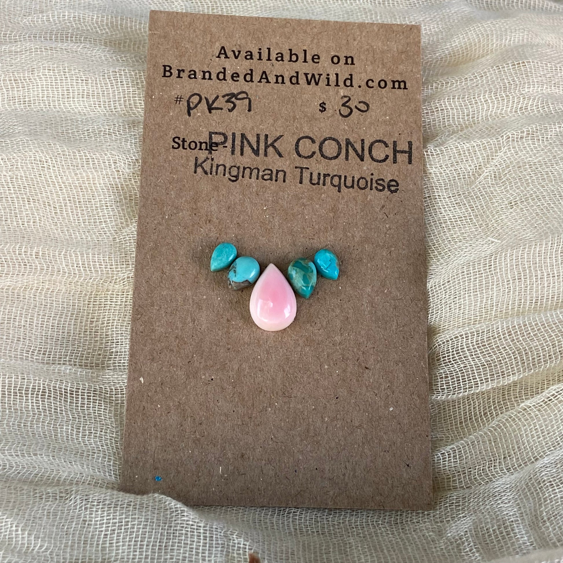 Pink Conch / Kingman Cabochon - PK39 76FC4257-38CE-447A-8417-33A2B43A4195 Brandedandwild.com