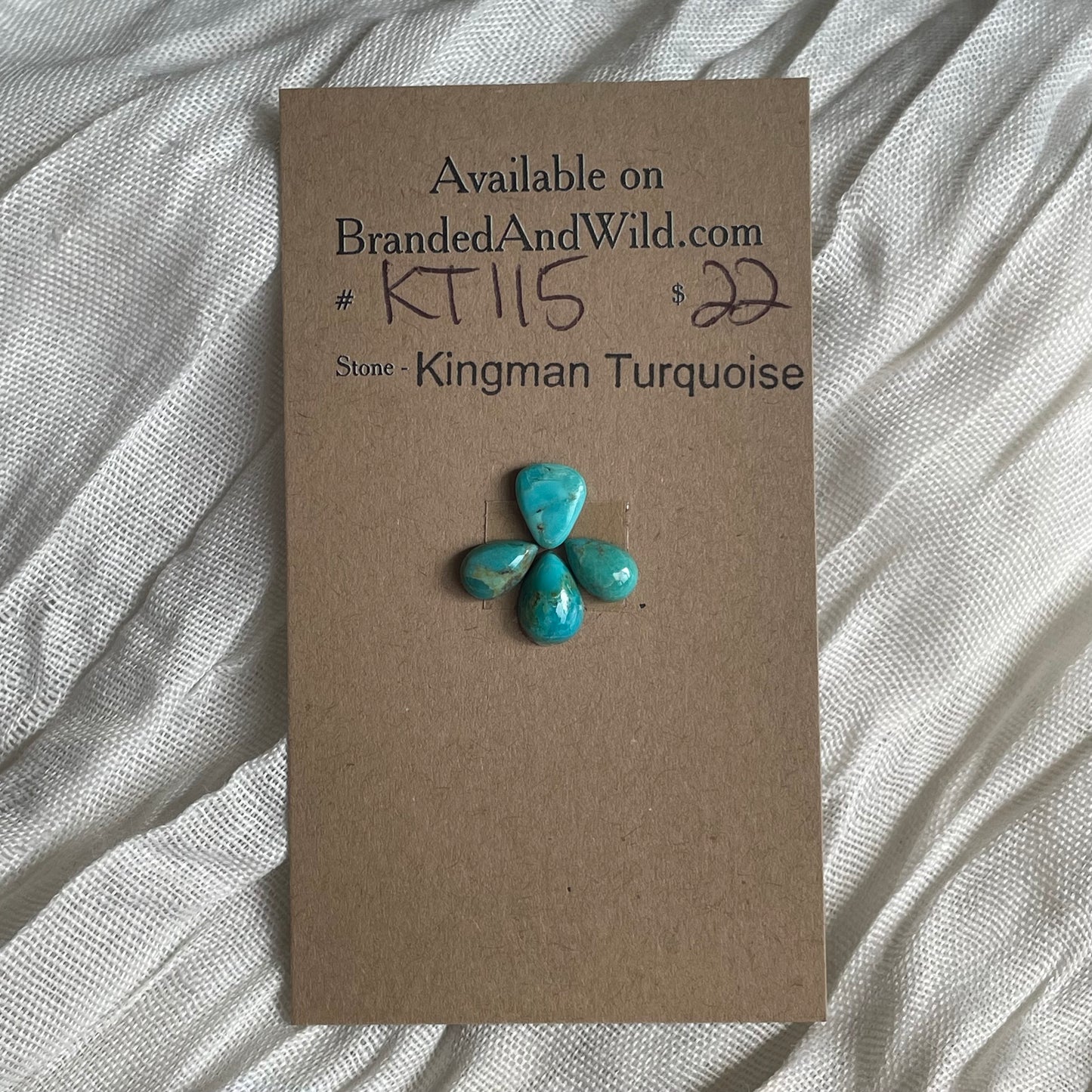Kingman Turquoise Cabochon - KT115 76FF8E9D-03B9-4FFA-A5A7-0B88D8639703 Brandedandwild.com