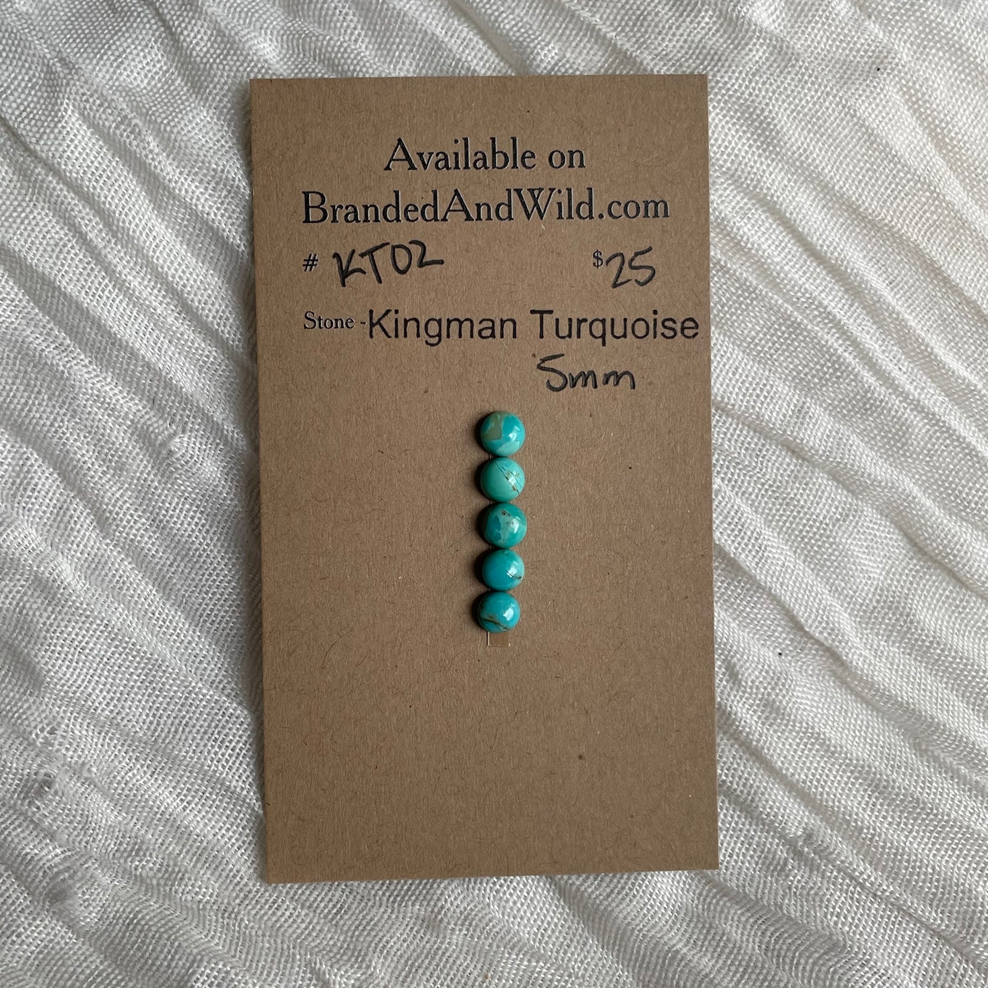 Kingman Turquoise Cabochon - KT02 770BA148-68E8-41BE-81CA-4318C653FE12 Brandedandwild.com
