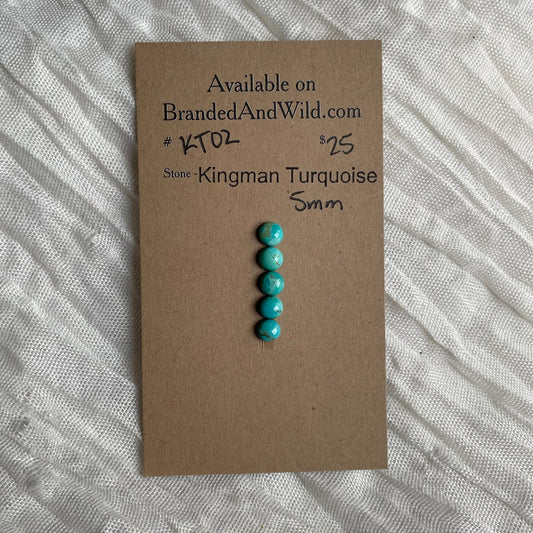 Kingman Turquoise Cabochon - KT02 770BA148-68E8-41BE-81CA-4318C653FE12 Brandedandwild.com