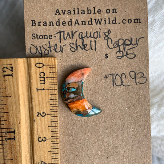 Turquoise, Oystershell, Copper Cabochon - TOC93