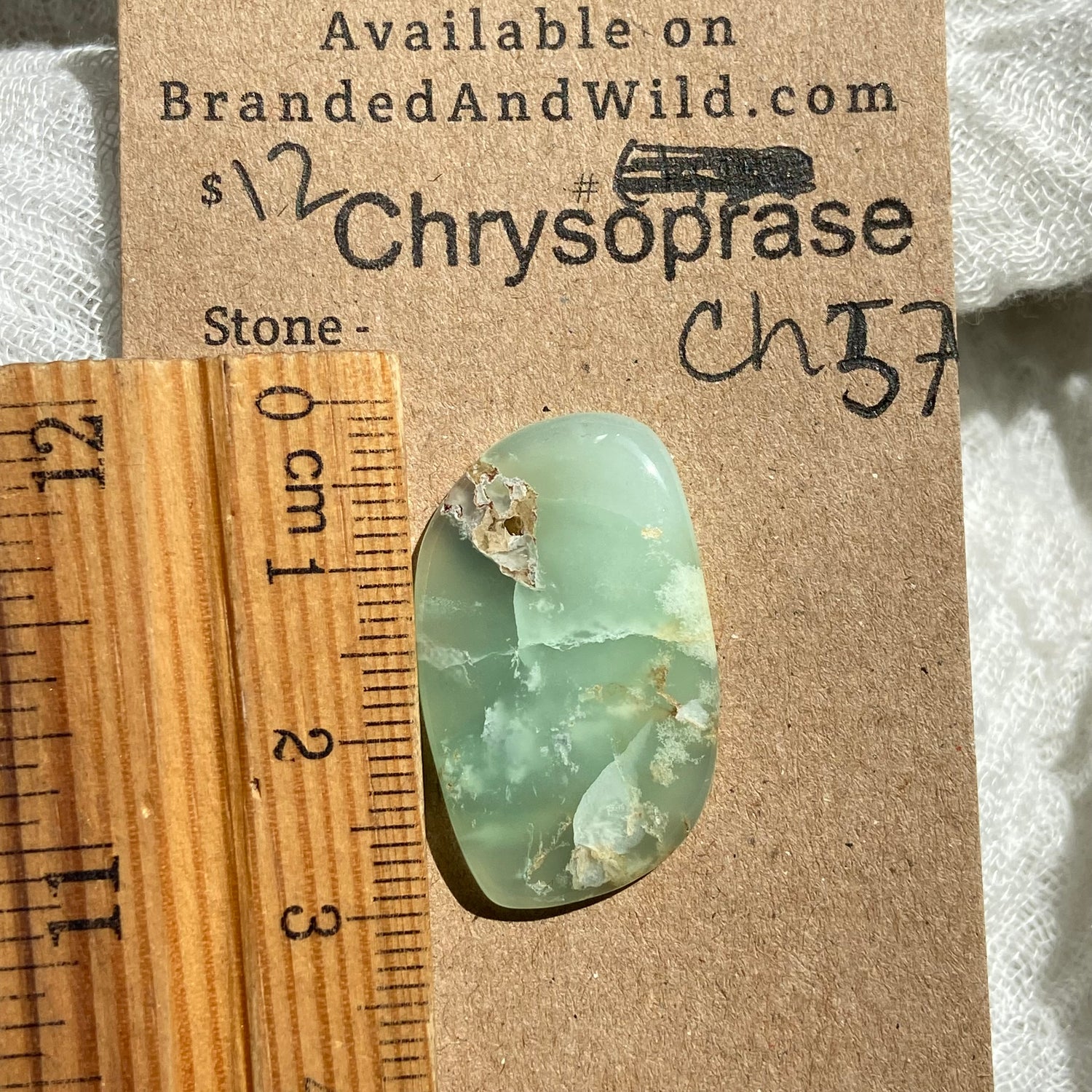 Chrysoprase Cabochon - Ch57 773E17B4-5646-494D-A984-A178D8B007D2 Brandedandwild.com