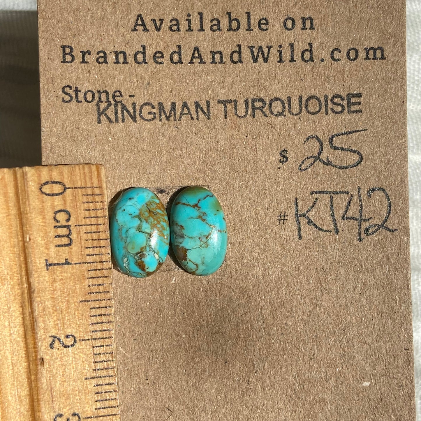 Kingman Turquoise Cabochon - KT42 773E2B5C-5165-4923-8C4E-96B8A2B3129C Brandedandwild.com