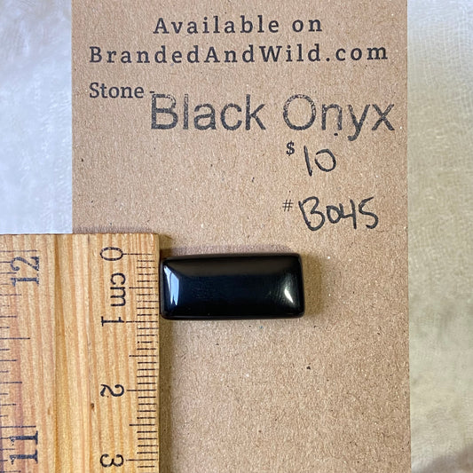 Black Onyx Cabochon - B045 7744989A-F5A5-4230-9A1A-B4324A4E908C Brandedandwild.com