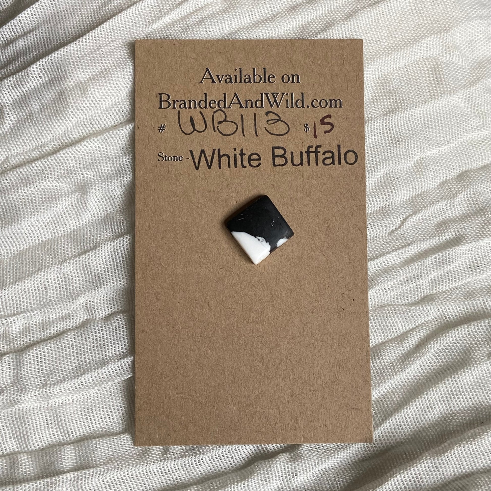 White Buffalo Cabochon - WB113 775AAA98-EB2D-48A9-8E49-0FF570A0C8F1 Brandedandwild.com