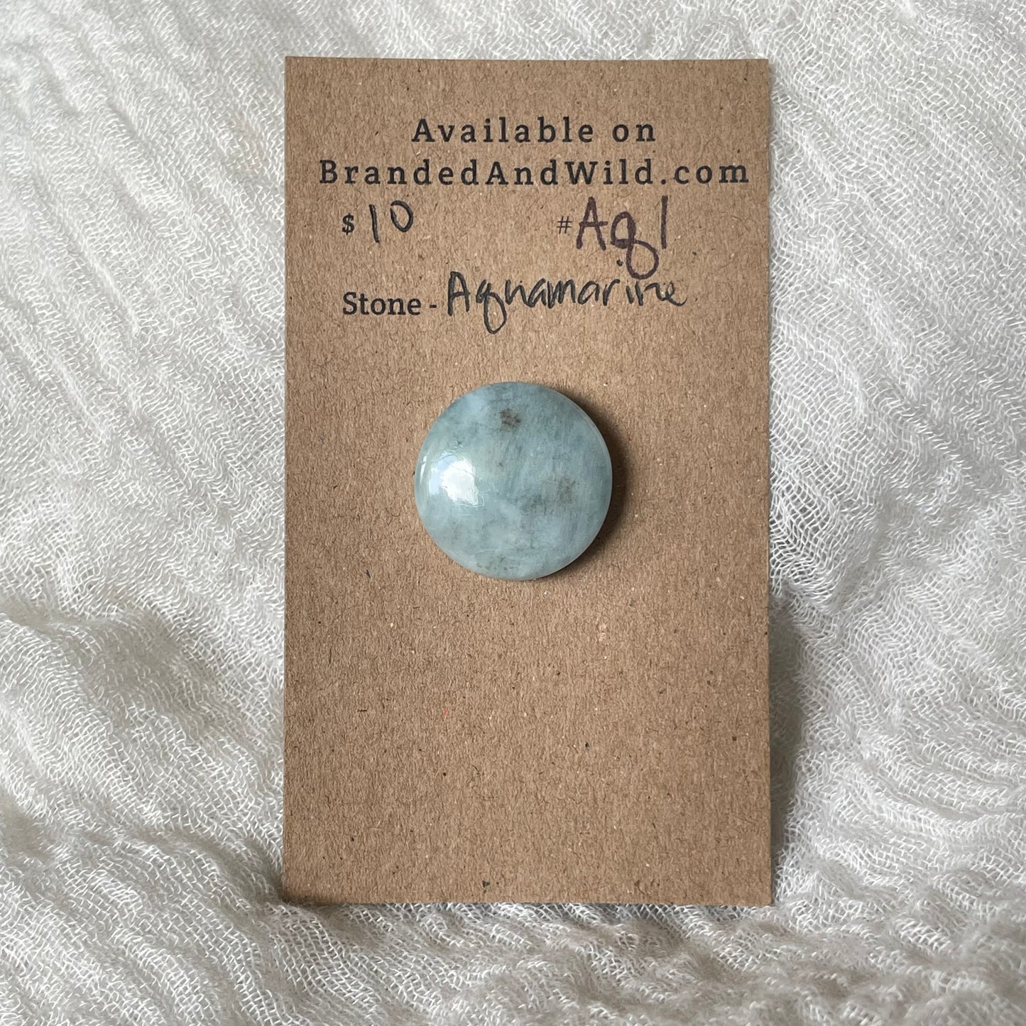 Aquamarine Cabochon AQ1 7772FF0E-A731-43FD-B9DD-4443A61CA6F1 Brandedandwild.com