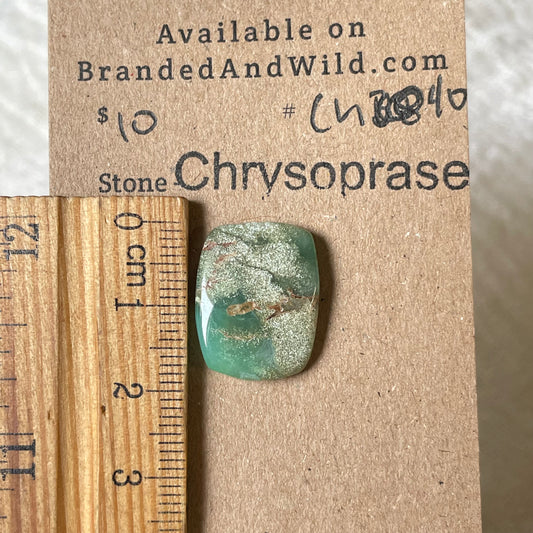 Chrysoprase Cabochon - Ch40 7781E641-9A5E-4EF9-B21A-E78D620DE0FB Brandedandwild.com