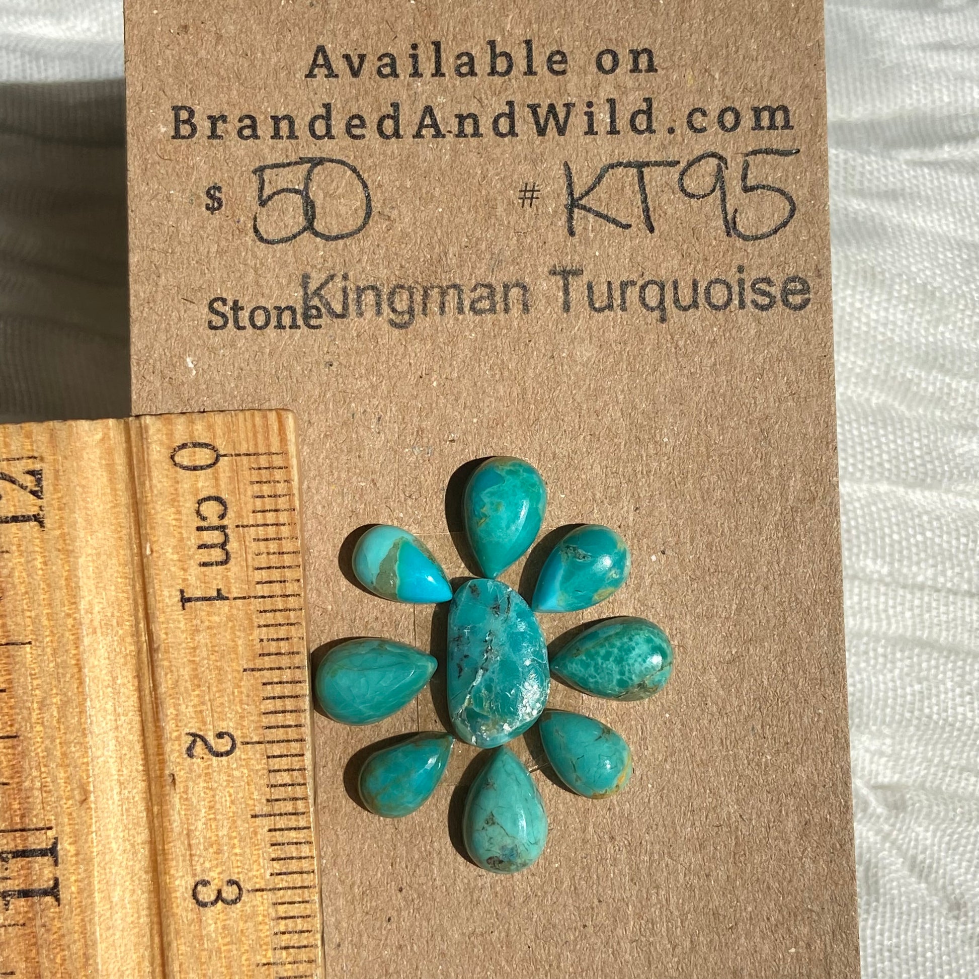 Kingman Turquoise Cabochon - KT95 77A1A87E-5572-4F00-96B3-0912D747A0C9 Brandedandwild.com