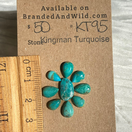 Kingman Turquoise Cabochon - KT95 77A1A87E-5572-4F00-96B3-0912D747A0C9 Brandedandwild.com