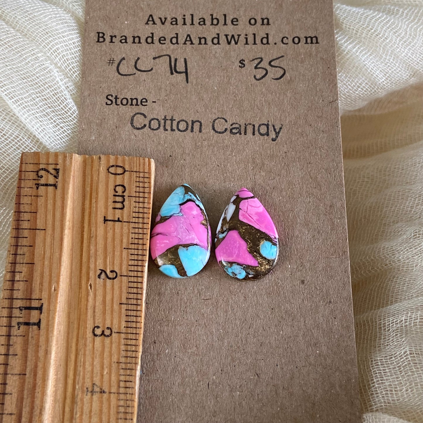 Cotton Candy Cabochon - CC74 77B3C890-467A-4365-8C4E-033487AA8196 Brandedandwild.com