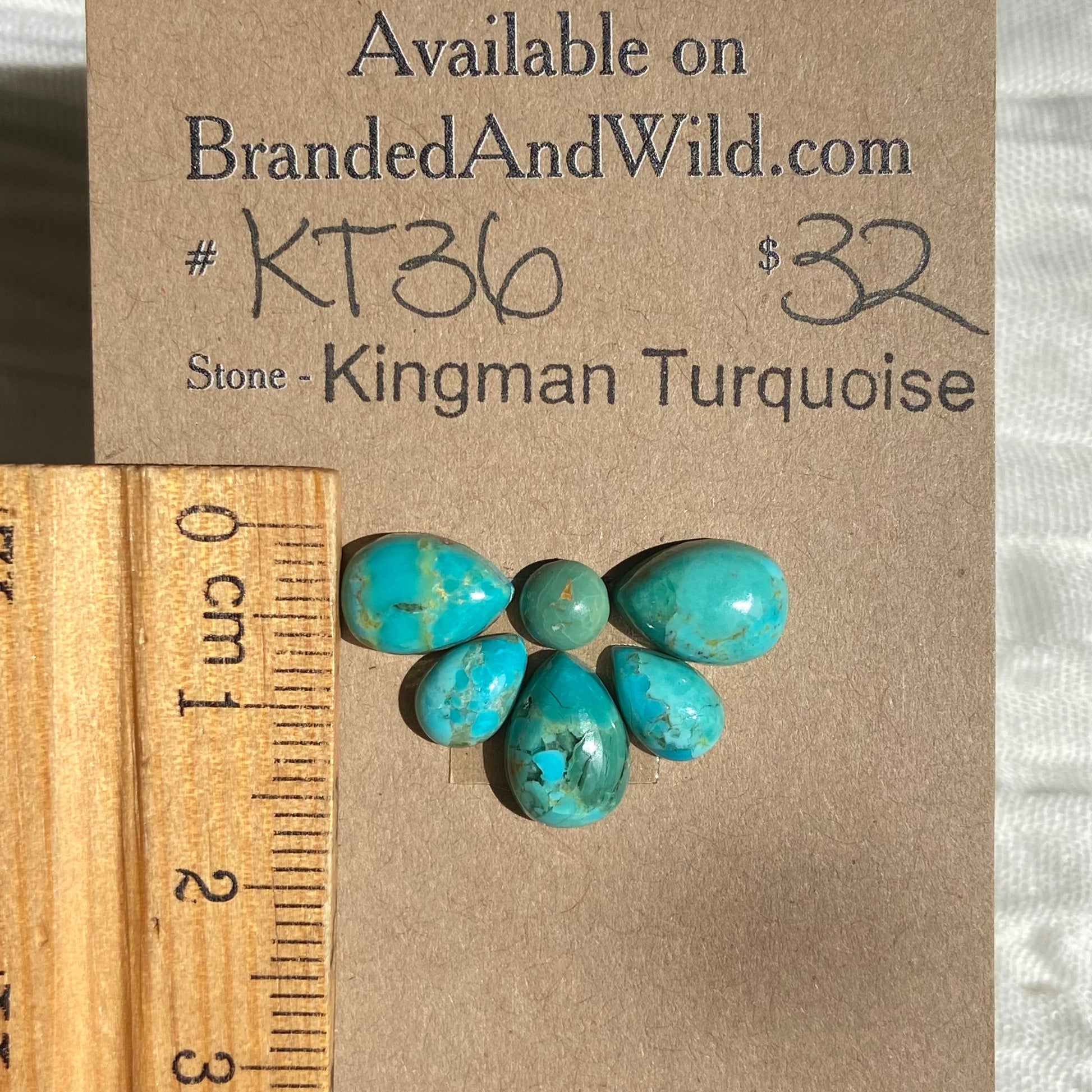 Kingman Turquoise Cabochon - KT36 77C1056D-05D5-4477-9379-B3303003CB8F Brandedandwild.com