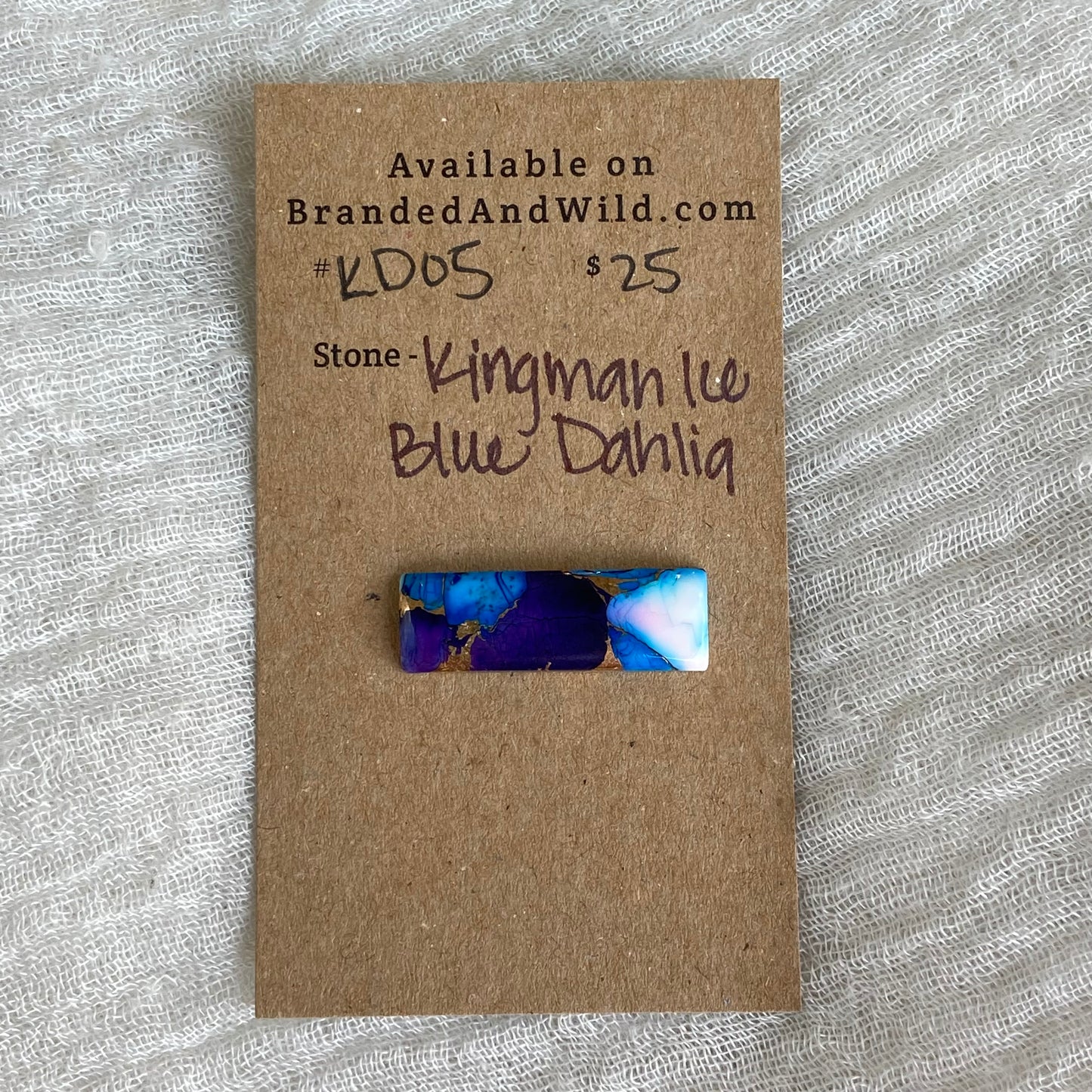 Kingman Ice Blue Dahlia Cabochon - KD05