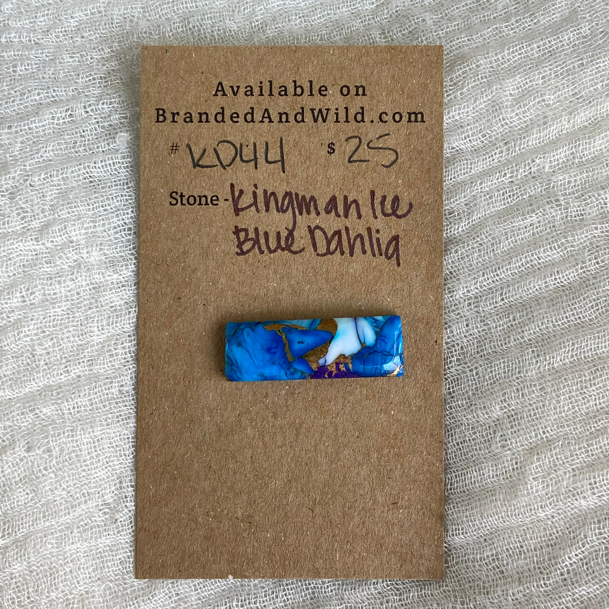Kingman Ice Blue Dahlia Cabochon - KD44