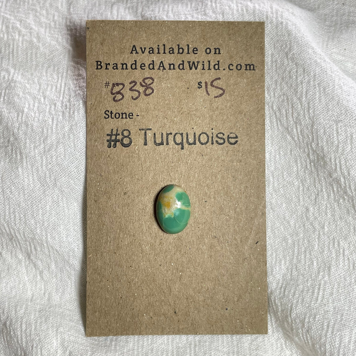 #8 Turquoise Cabochon - #838 77EC3EBB-D31D-4C20-80A7-EAD35F1DFF39 Brandedandwild.com