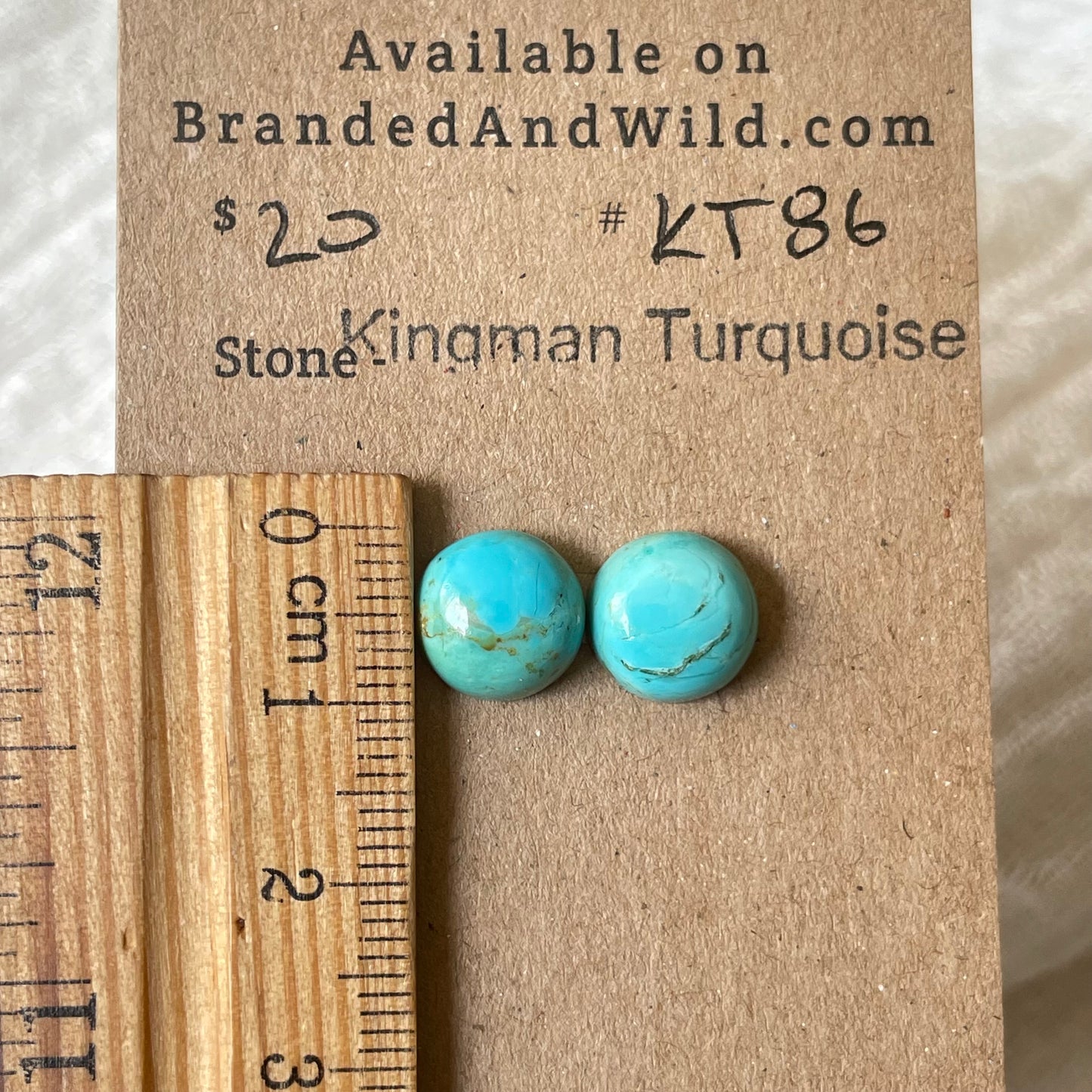 Kingman Turquoise Cabochon - KT86 77FF9D43-1C4F-46FD-9AEB-D07E0A712562 Brandedandwild.com