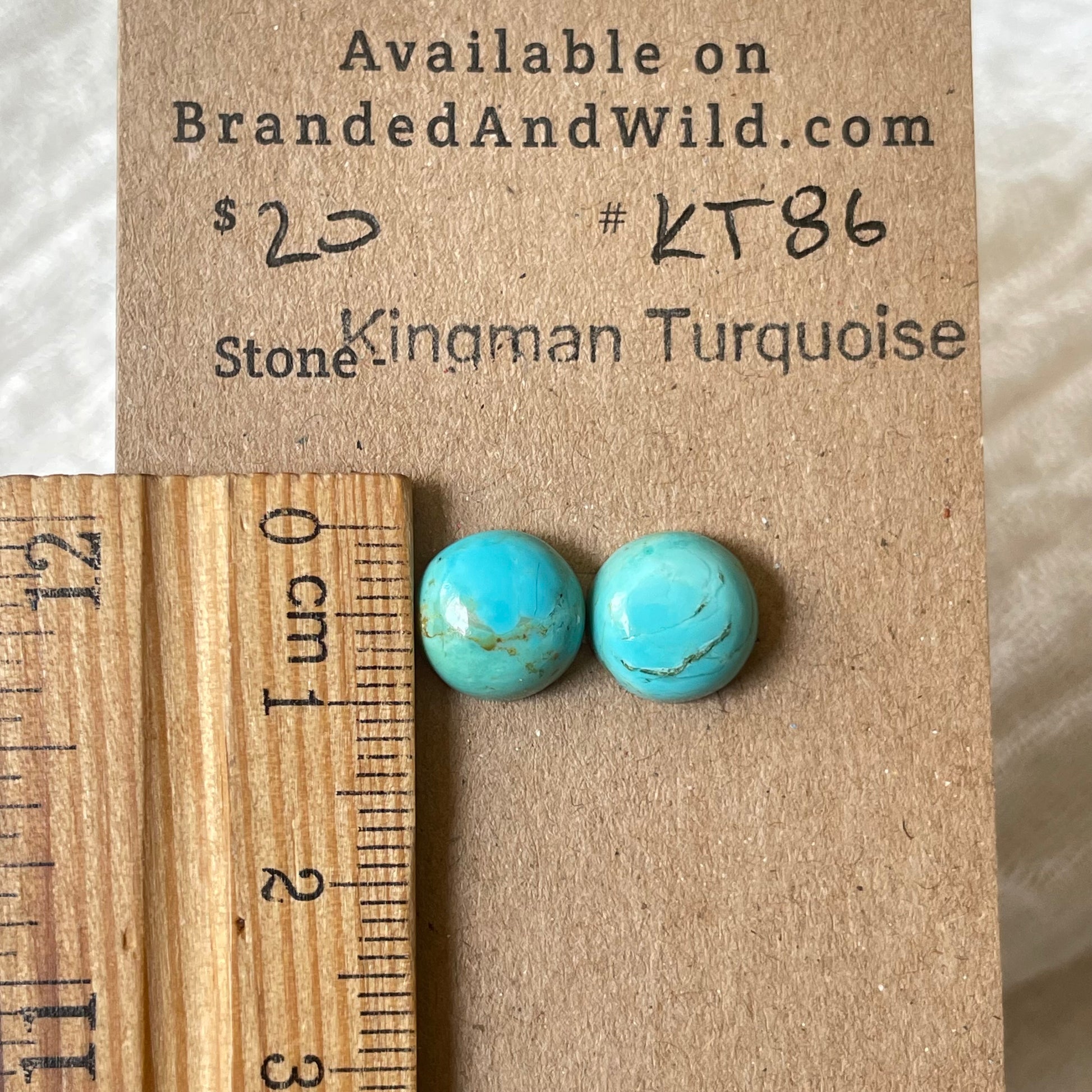 Kingman Turquoise Cabochon - KT86 77FF9D43-1C4F-46FD-9AEB-D07E0A712562 Brandedandwild.com