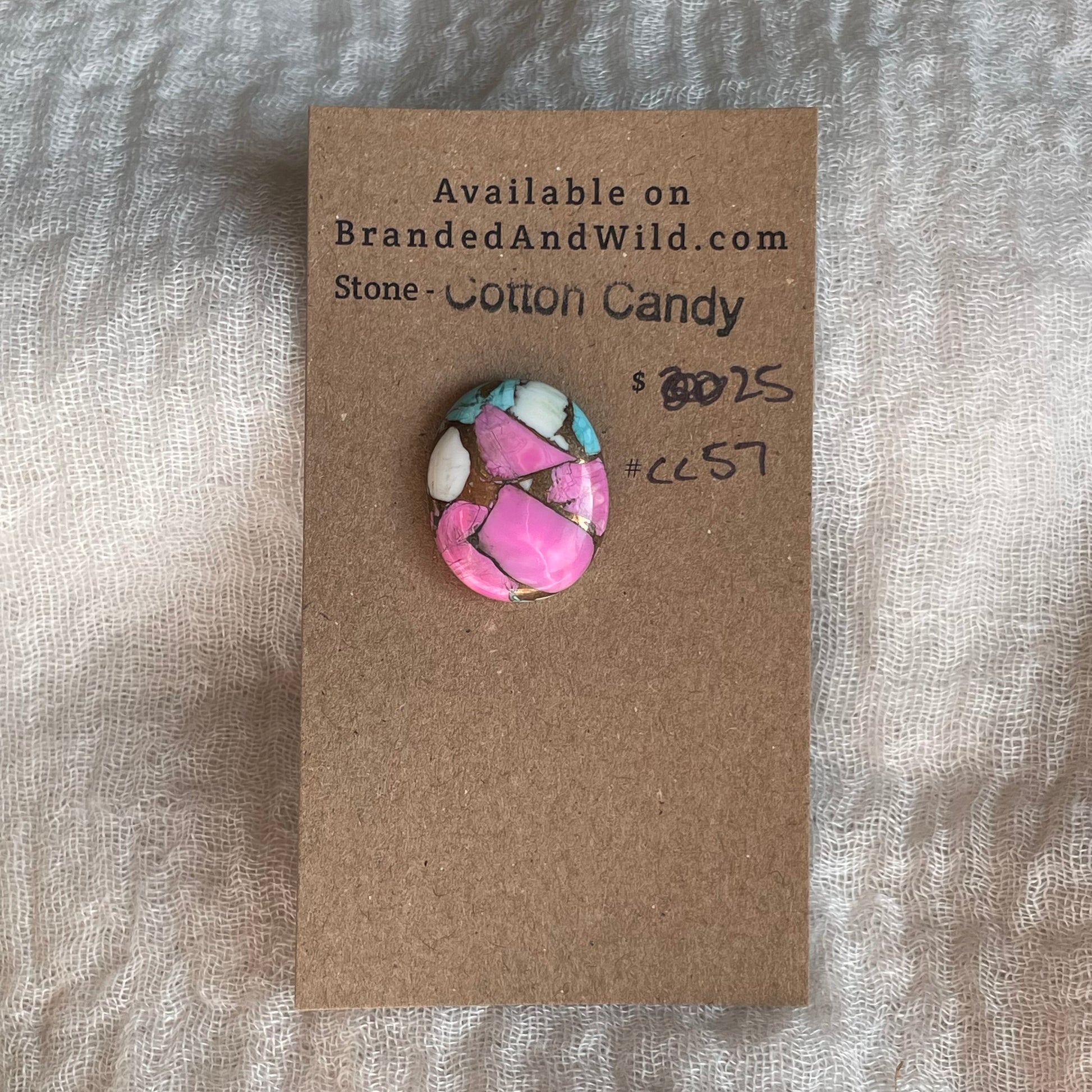 Cotton Candy Cabochon - CC57 78099630-32BB-44A0-863C-AAE80D87A9D7 Brandedandwild.com