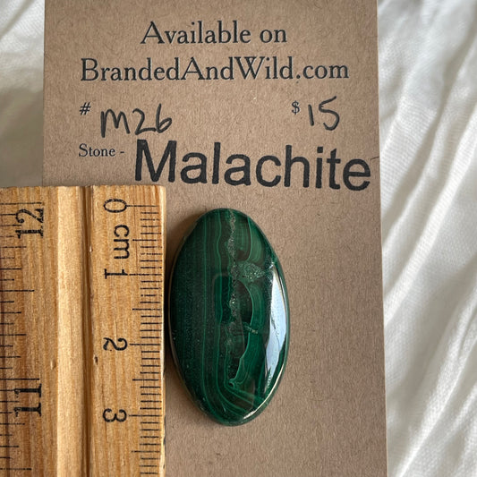 Malachite Cabochon - M26 7814D136-6620-4F83-AA7F-F202F4C14E09 Brandedandwild.com