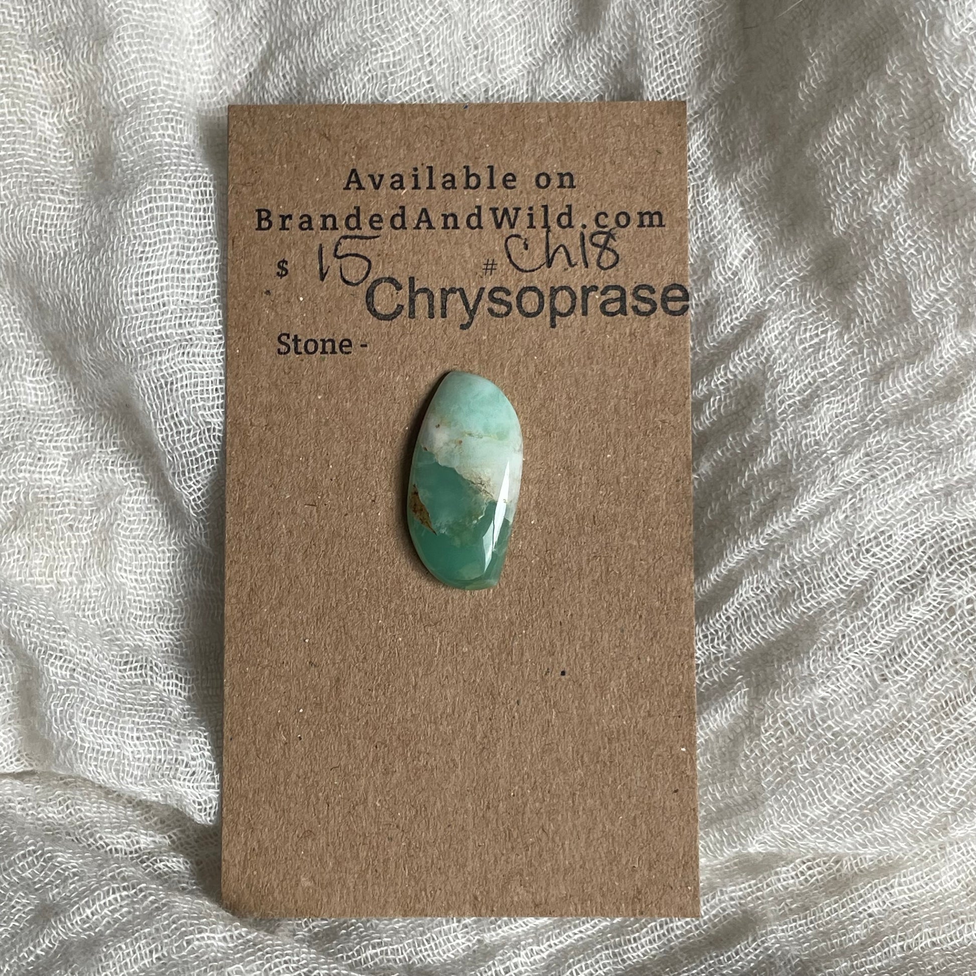 Chrysoprase Cabochon - Ch18 781594C1-139E-4086-937B-B1A7AE7EC6E8 Brandedandwild.com