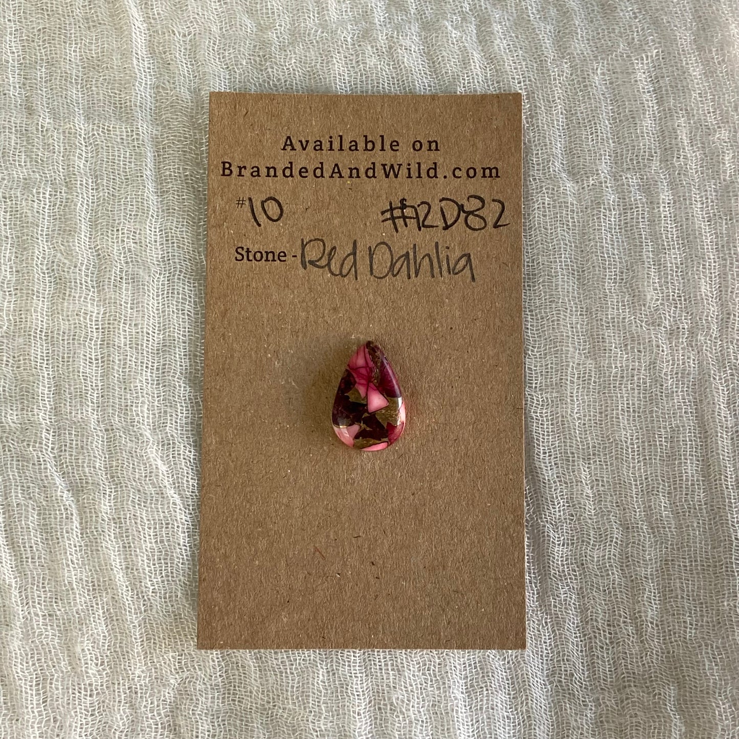 Red Dahlia Cabochon - RD82