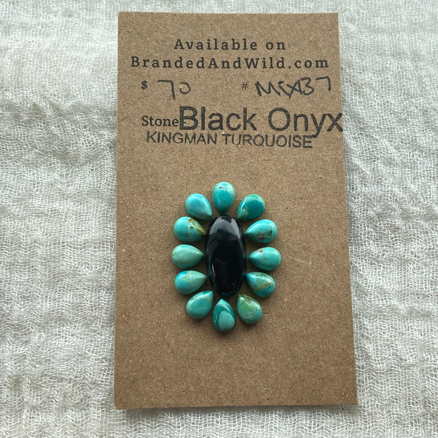 Kingman / Black Onyx Cabochon - Mix137