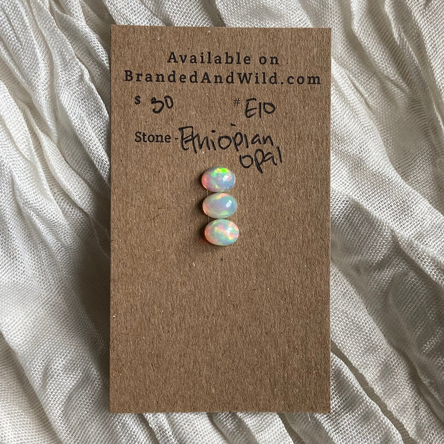 Ethiopian Opal Cabochon - E10 782AB5A5-E8B5-4548-B4E2-235C7D21CED2 Brandedandwild.com