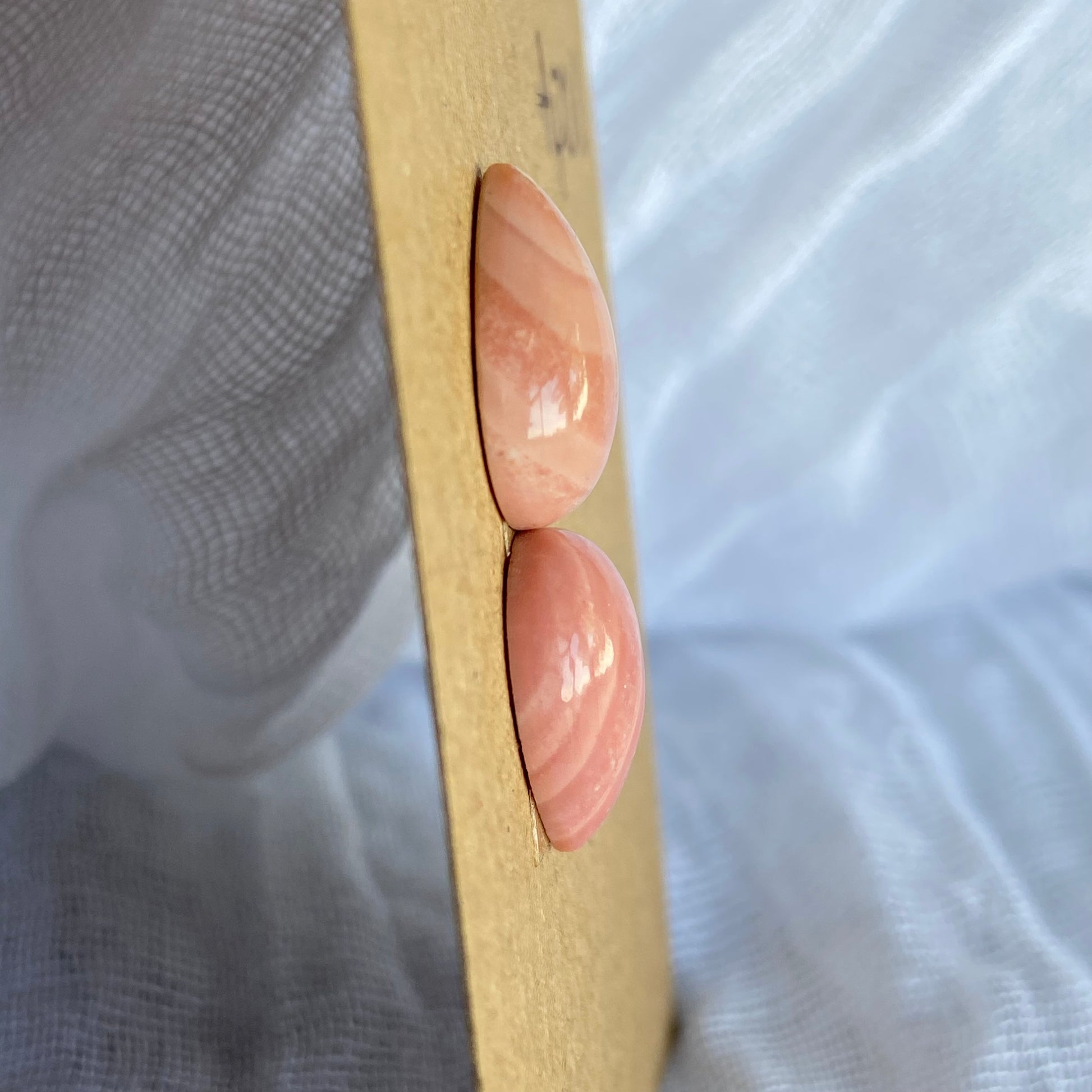 Australian Pink Opal cabochon - APO1 7845CDC0-5322-4F7C-9F68-3C0CDD134F14 Brandedandwild.com