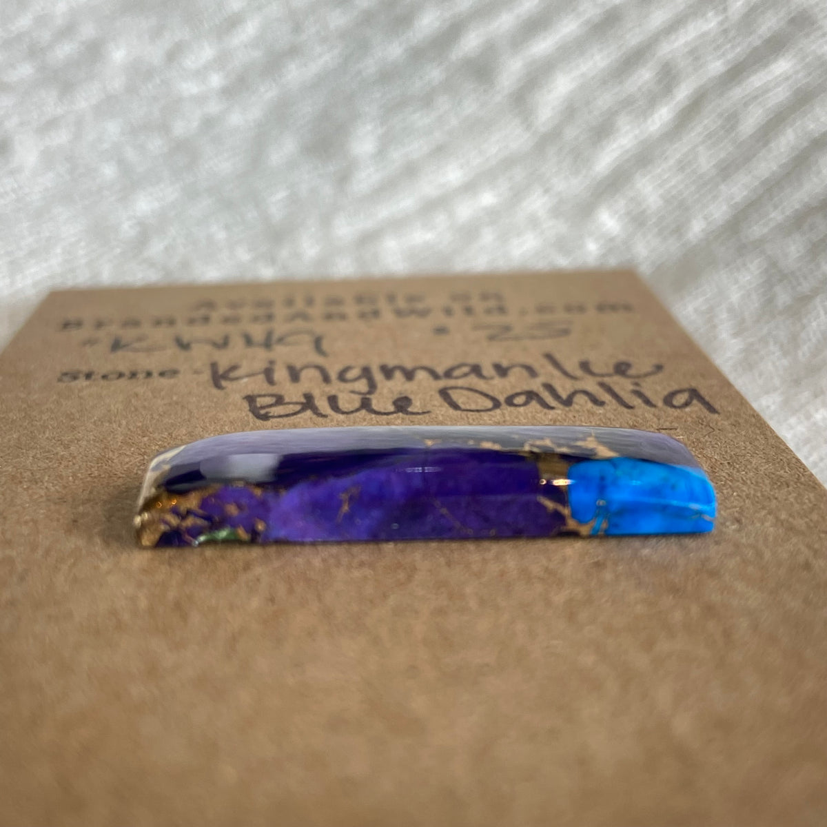 Kingman Ice Blue Dahlia Cabochon - KD49