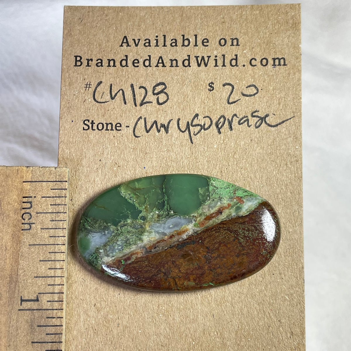 Chrysoprase Cabochon - CH128 787628C8-4E49-4390-AD90-E595826EFCB0 Brandedandwild.com