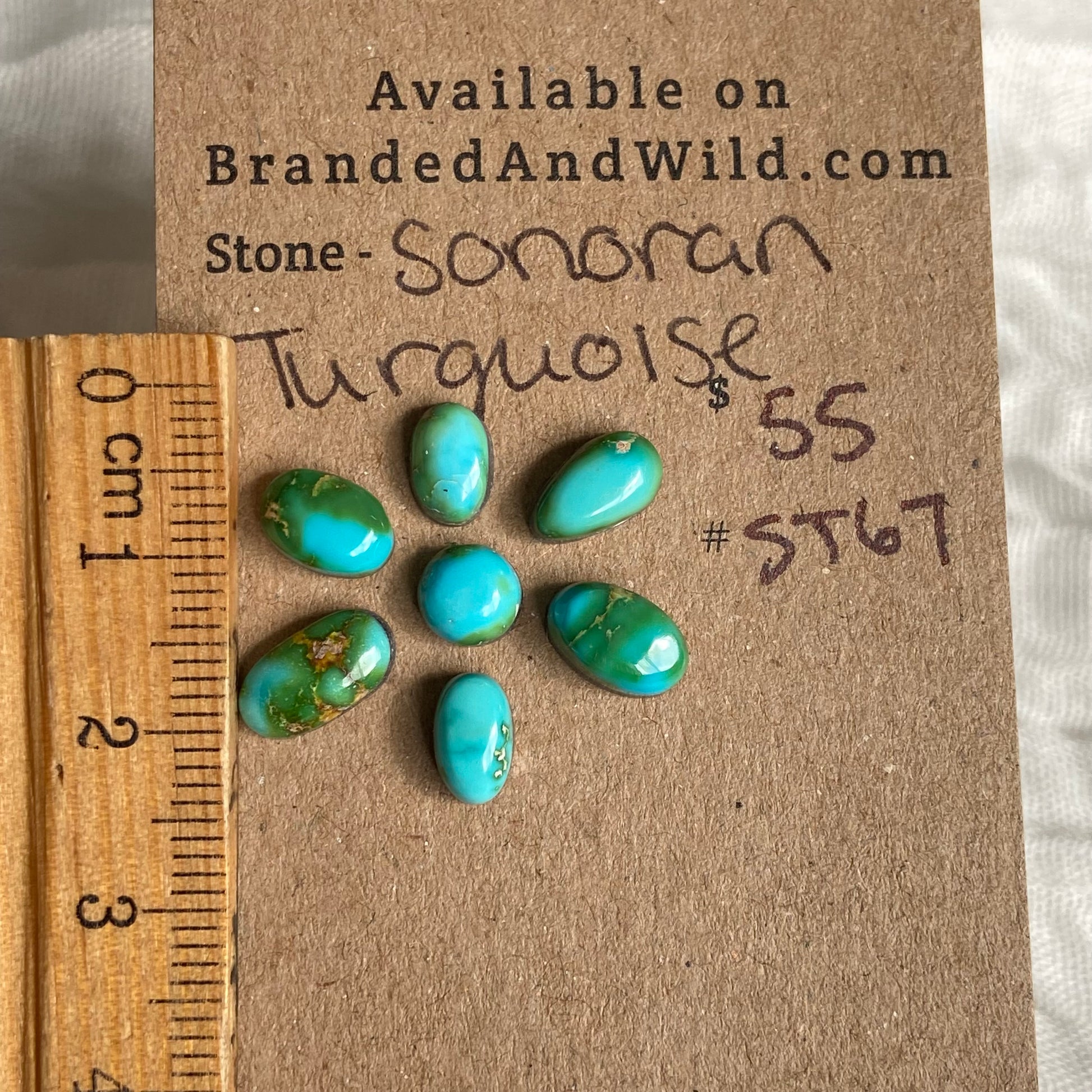 Sonoran Turquoise Cabochon - ST67 7880E2FD-68DF-43EB-A1E9-D256861305A8 Brandedandwild.com