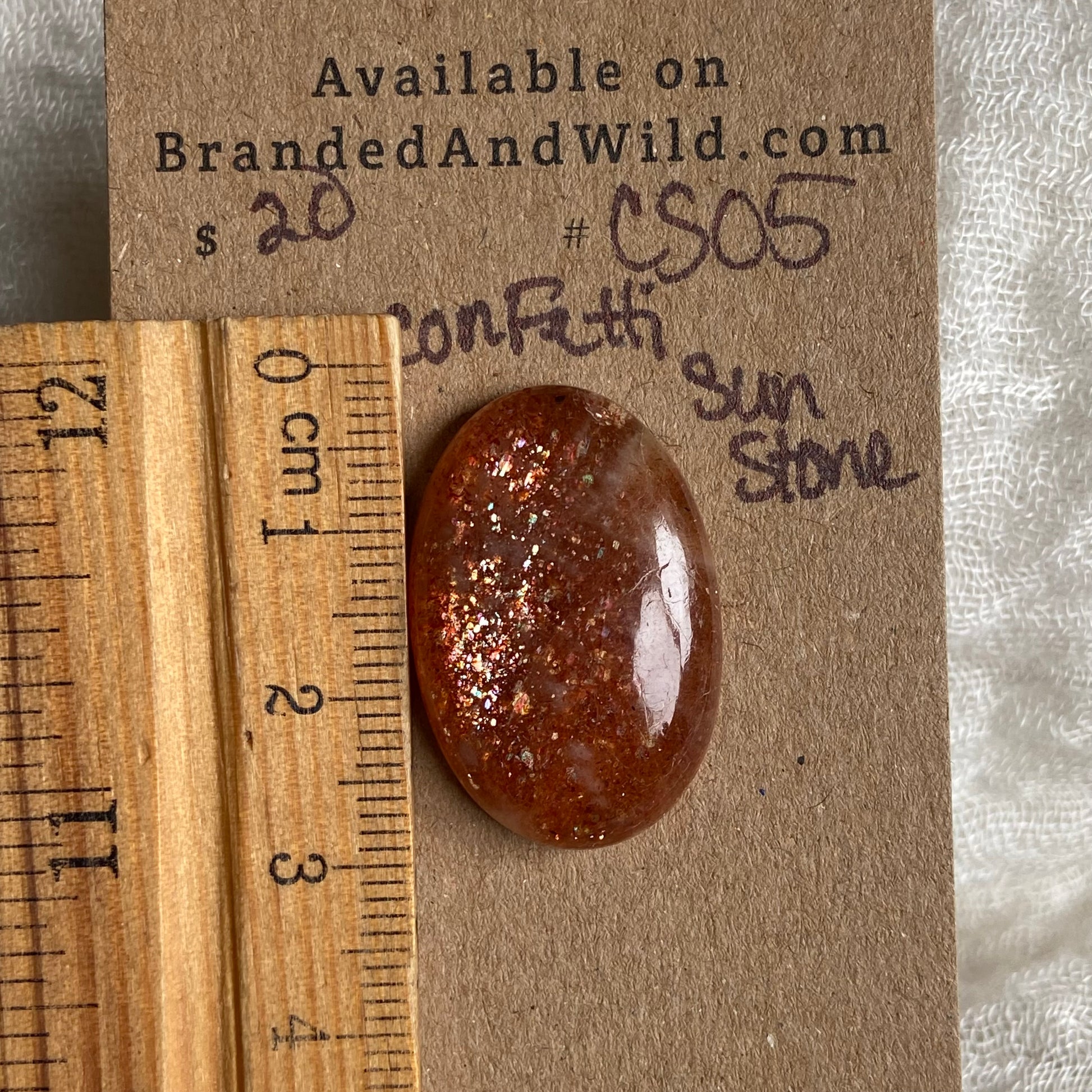 Confetti Sunstone Cabochon - CS05 78832BF6-F751-4CBA-AE98-D9B349F0F6BD Brandedandwild.com