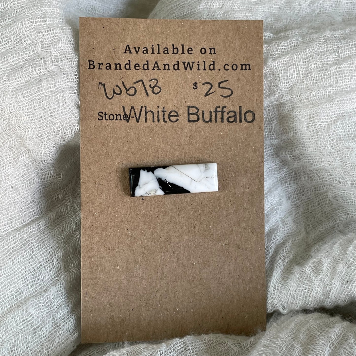 White Buffalo Cabochon - WB78