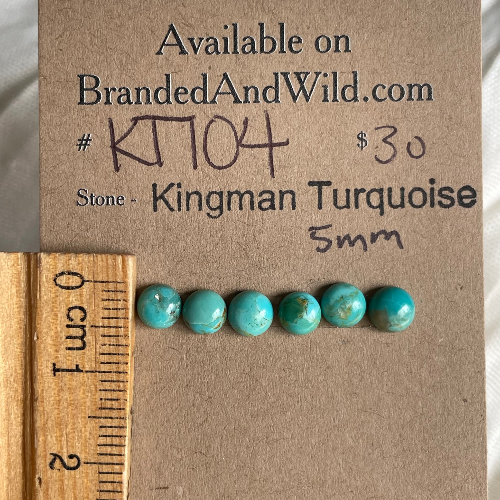 Kingman Turquoise Cabochon - KT104 78978D04-C524-49E3-AED3-EDF46A87199A Brandedandwild.com