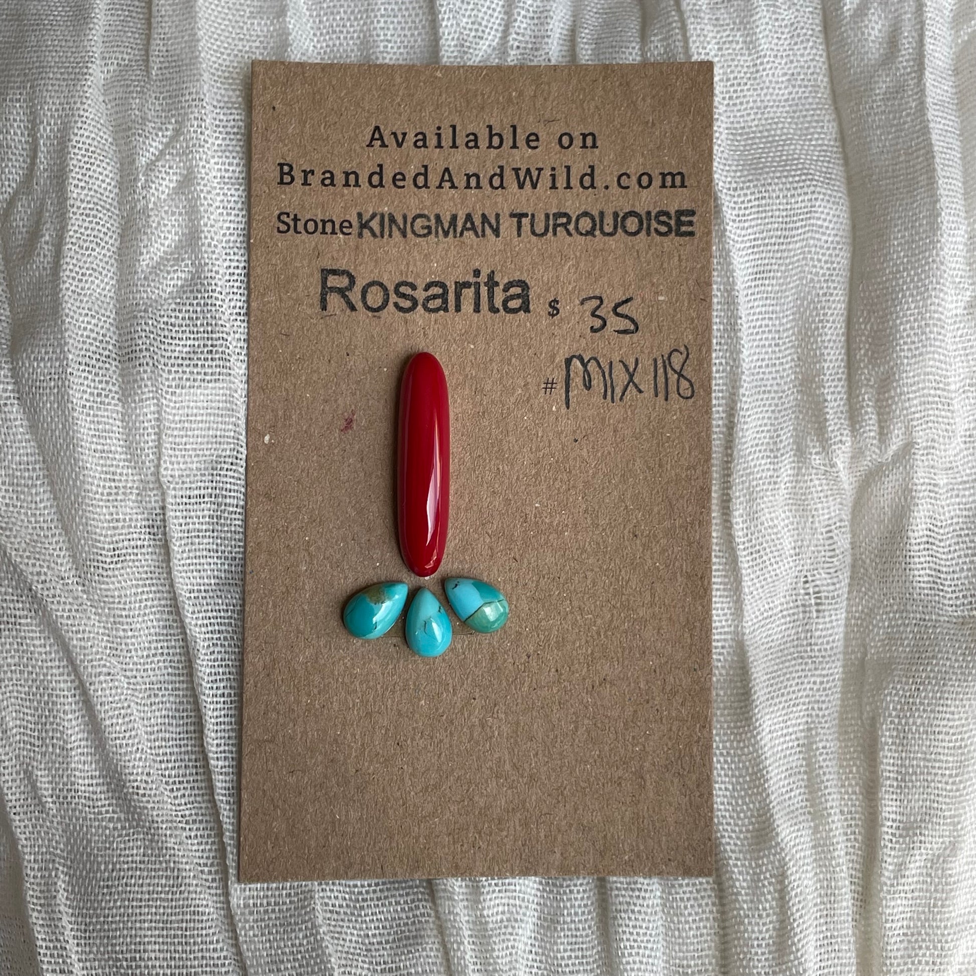 Rosarita / Kingman Turquoise Cabochon - MIX118 78B89E46-2C8D-409D-AF06-9FF1AAB575D9 Brandedandwild.com