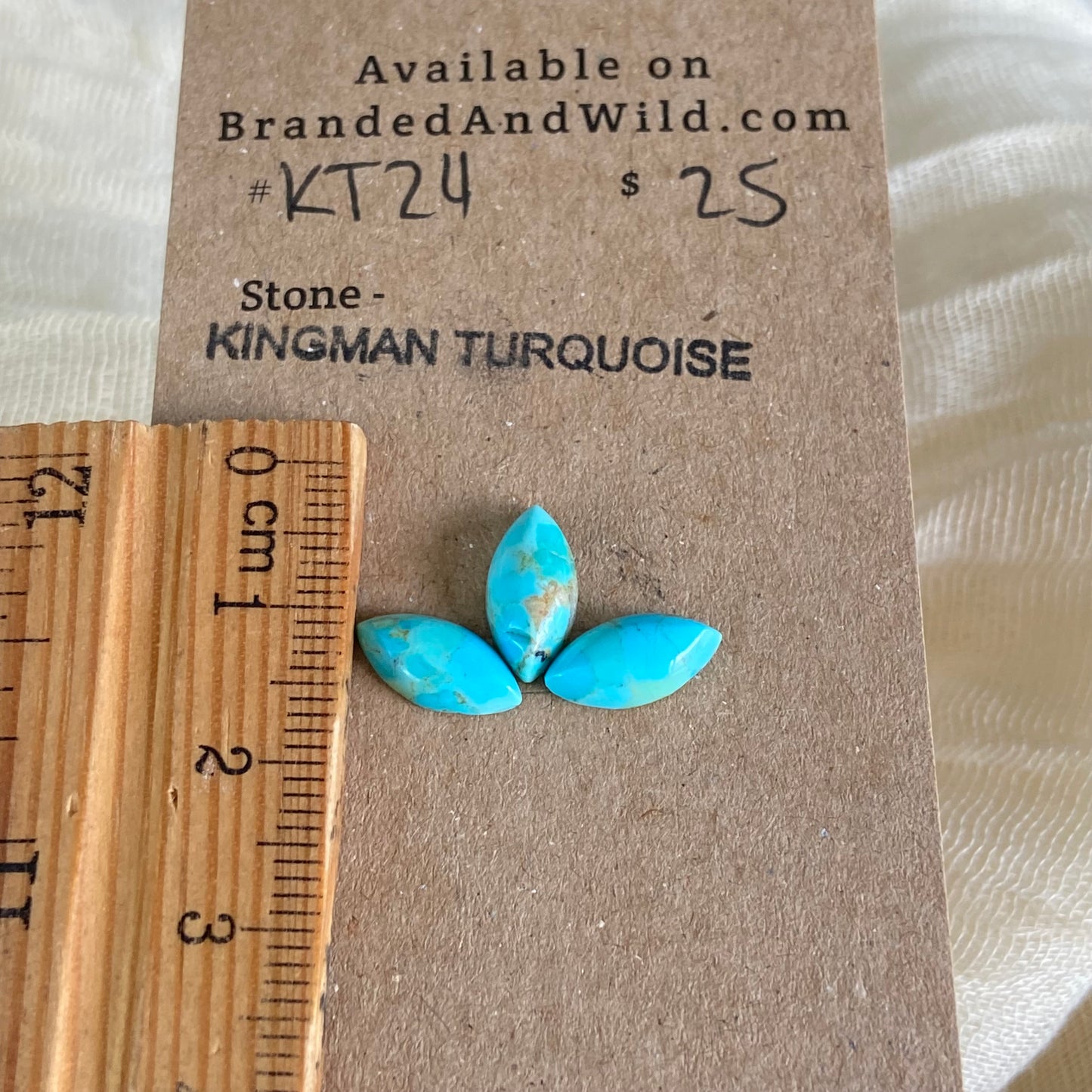 Kingman Turquoise Cabochon - KT24 78C0B30F-EB27-4711-81D0-A6BDA2502283 Brandedandwild.com
