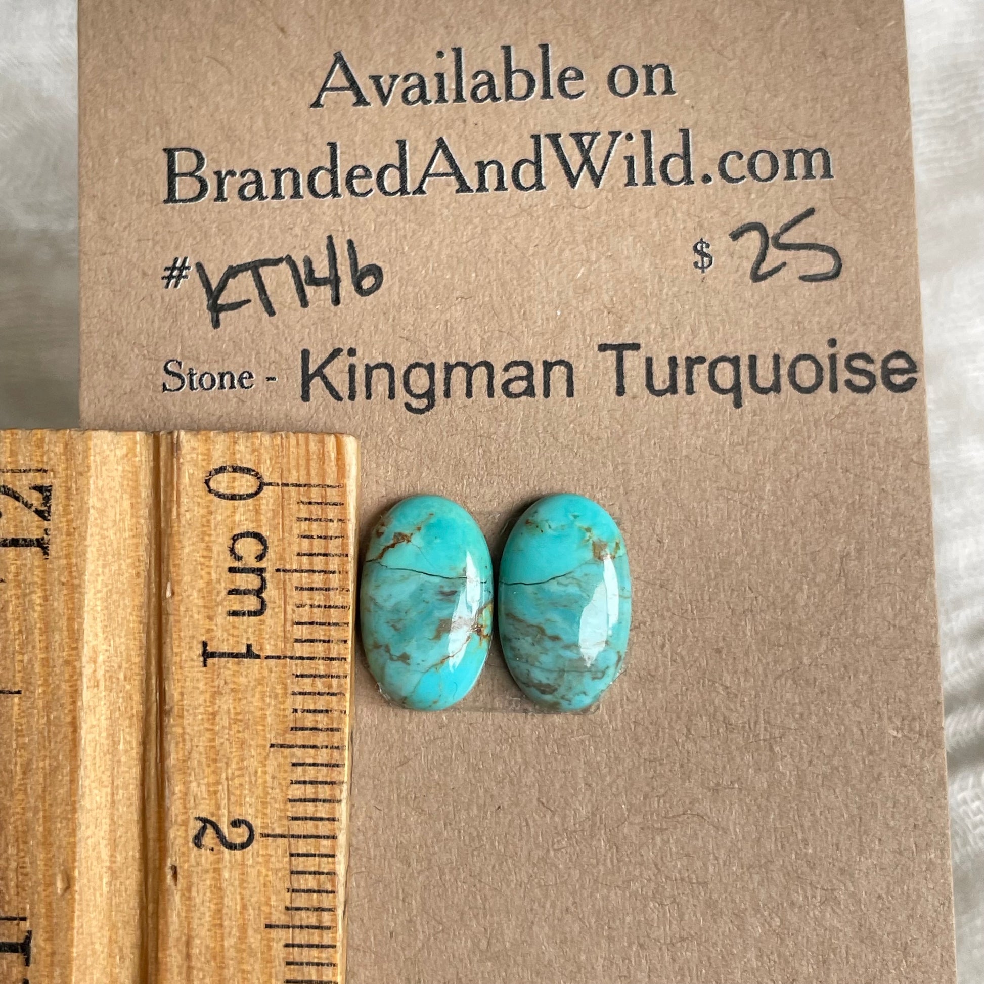 Kingman Turquoise Cabochon - KT145 78C519F6-20DB-438F-9CAA-AF4C8CB11F43 Brandedandwild.com