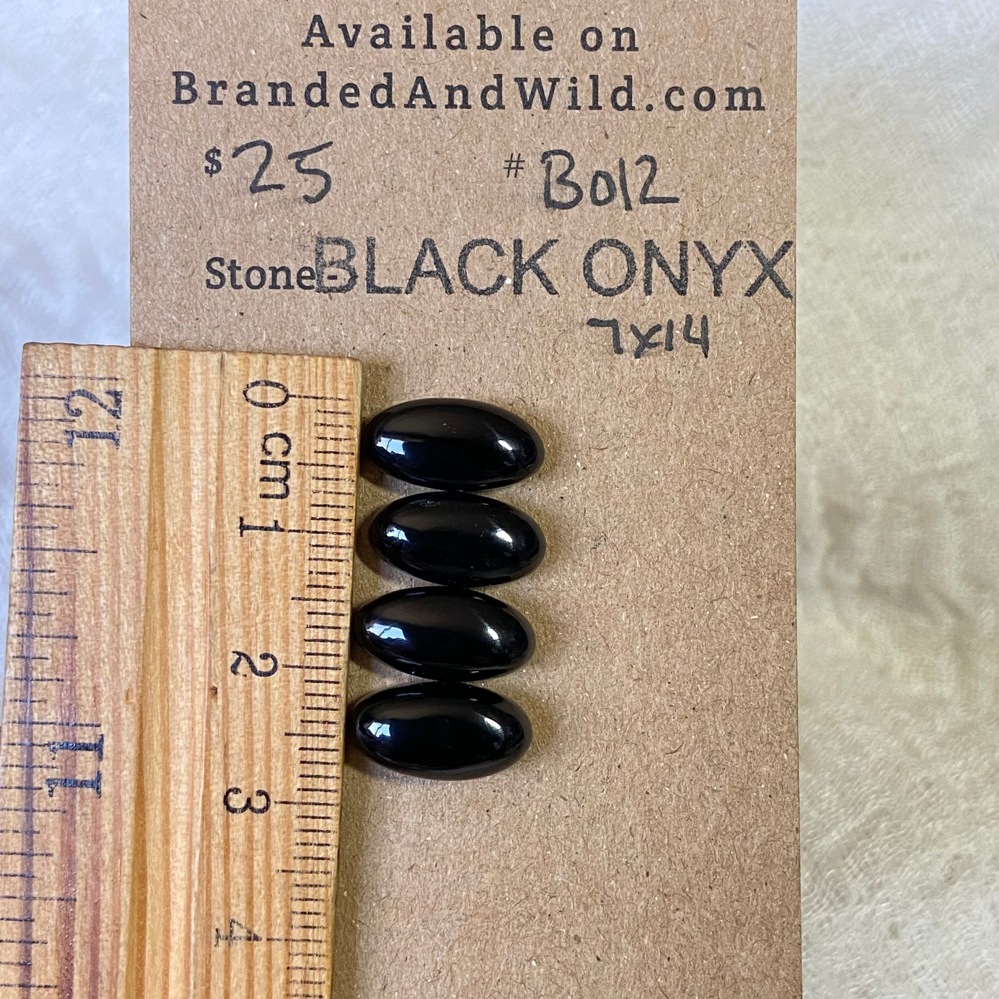 Black Onyx Cabochon - B012 78EC5DA8-5615-48C7-8FE8-0F38FA55F5F6 Brandedandwild.com