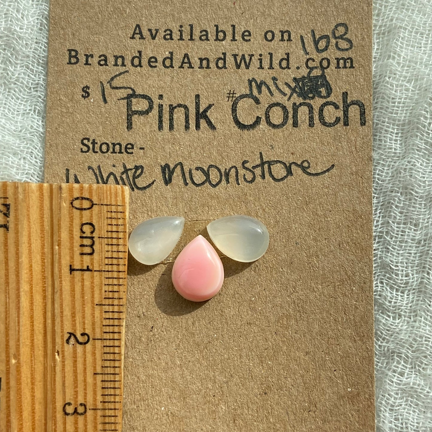 Pink Conch / White Moonstone- Mix168