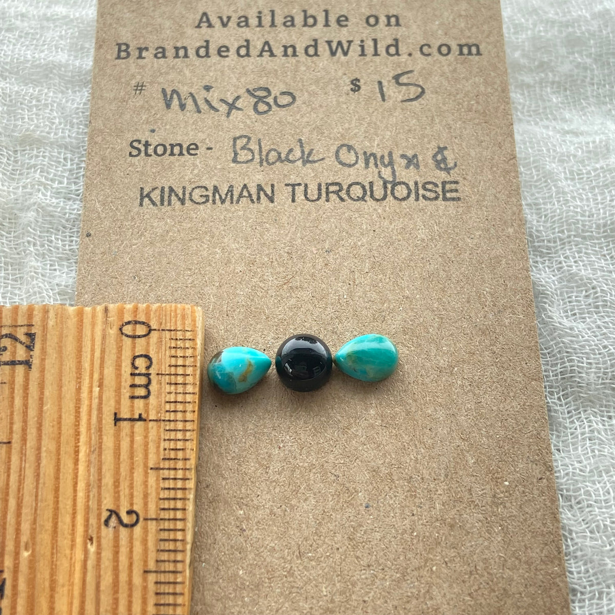 Kingman / Black Onyx Cabochon - MIX80