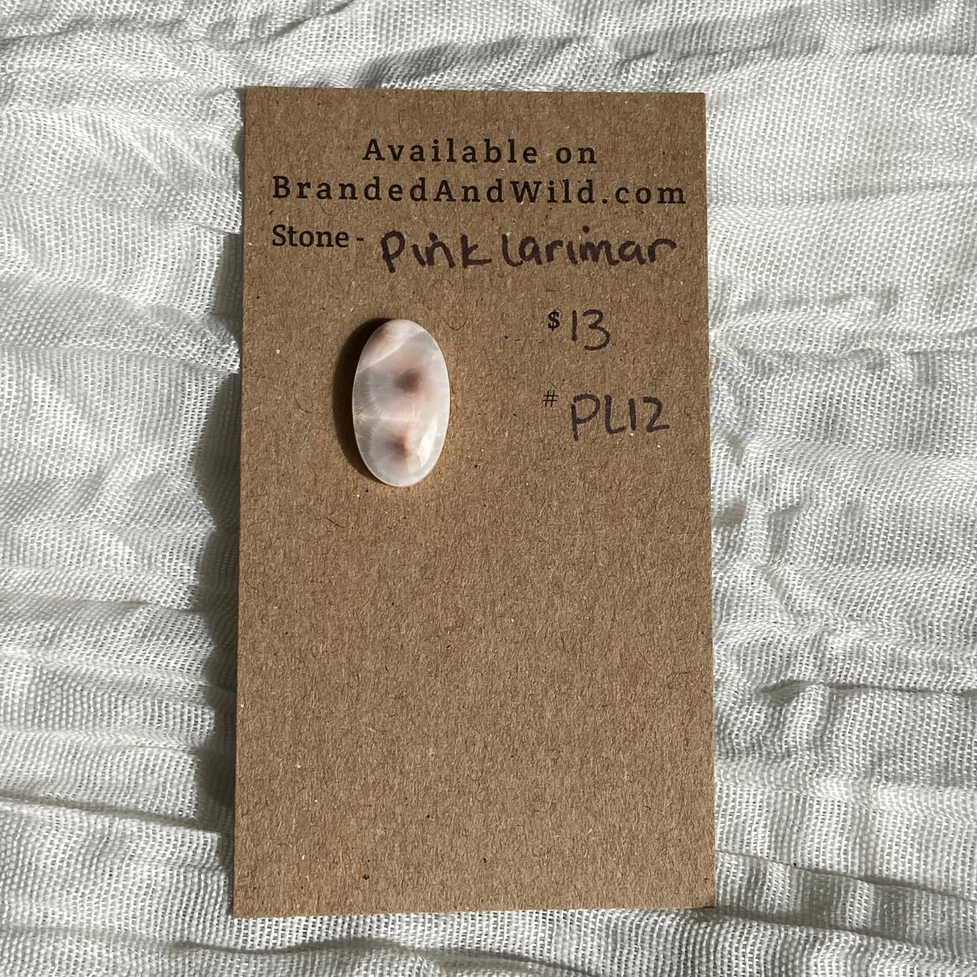 Pink Larimar Cabochon - PL12 79478D25-E838-46F8-9999-62B1D17B785A Brandedandwild.com