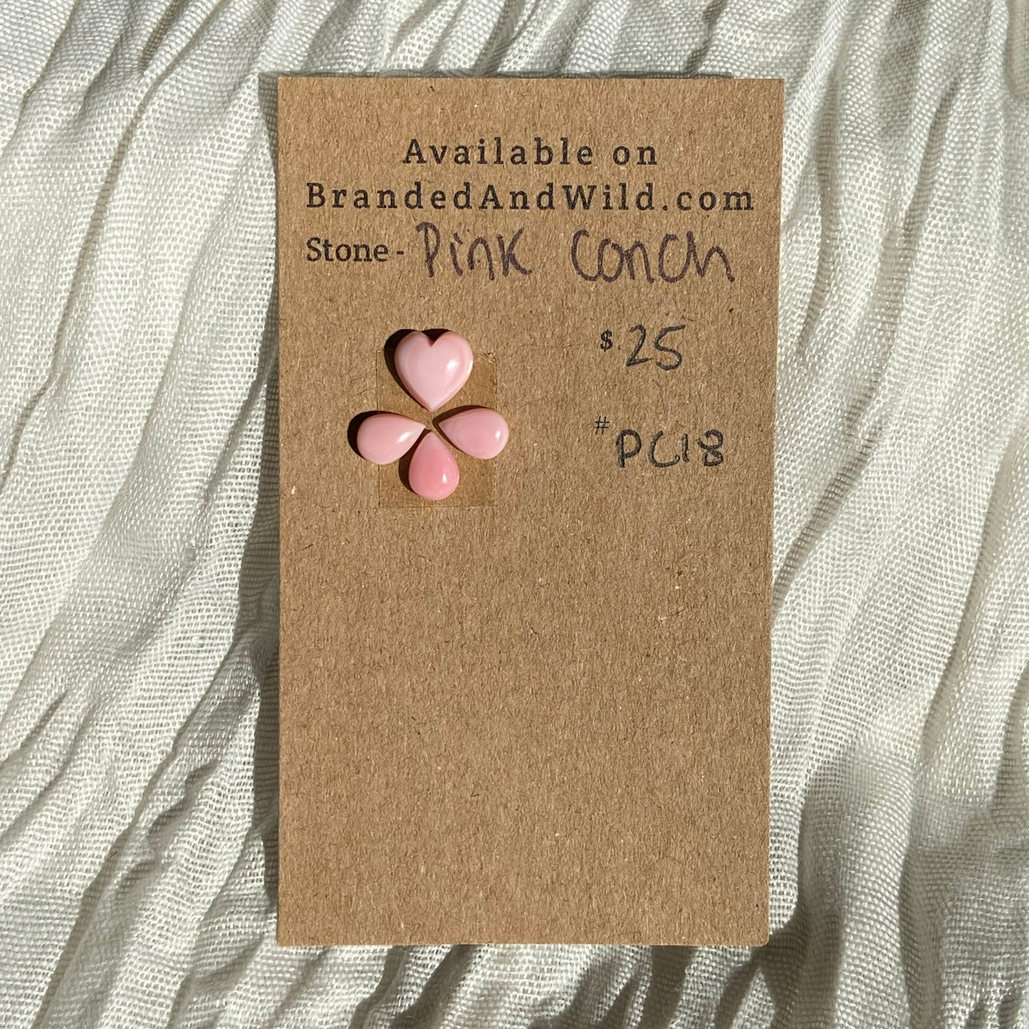Pink Conch Cabochon - PC18 79487BE3-B21B-4A88-A0C5-DC7EEEE494CF Brandedandwild.com