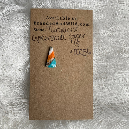 Turquoise, Oystershell, Copper Cabochon - TOC56